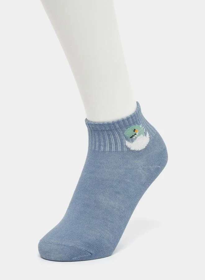 Styli Set of 5 - Graphic Print Ankle Socks